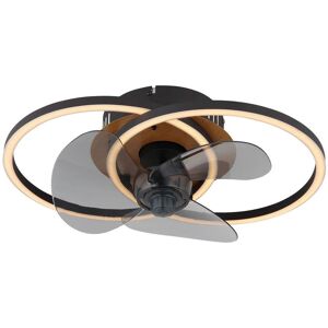 GLOBO LIGHTING KAREN Deckenleuchte - Schwarzer Deckenventilator, LED, Dimmer, Timer GLOBO LIGHTING KAREN Deckenleuchte - Schwarzer Deckenventilator, LED, Dimmer, Timer