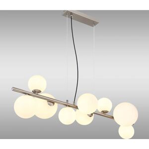 GLOBO lighting Riha Pendant Light - Metal, Opal Glass - 9xG9 LED Bulbs - 87x34.5x120 cm GLOBO lighting Riha Pendant Light - Metal, Opal Glass - 9xG9 LED Bulbs - 87x34.5x120 cm