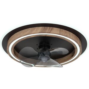 Globo Bozan - Fekete mennyezeti ventilátor, állítható világítással és távirányítóval Globo Bozan - Fekete mennyezeti ventilátor, állítható világítással és távirányítóval
