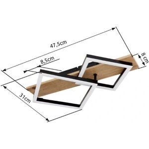Globo Lighting Black Ceiling Light - 18W LED, 1050lm, 3000K - Ceiling Light Globo Lighting Black Ceiling Light - 18W LED, 1050lm, 3000K - Ceiling Light