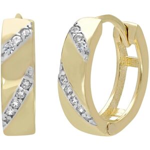Firetti Gold Zirconia Creolen - Geschenk-Perfekt Firetti Gold Zirconia Creolen - Geschenk-Perfekt