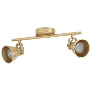 EGLO Seras Ceiling Light - GU10 2x3W Modern Steel Brass EGLO Seras Ceiling Light - GU10 2x3W Modern Steel Brass