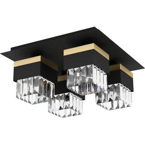 EGLO BARRANCAS Plafondlamp - 18cm Goud/Zwart, Modern Vierkant EGLO BARRANCAS Plafondlamp - 18cm Goud/Zwart, Modern Vierkant