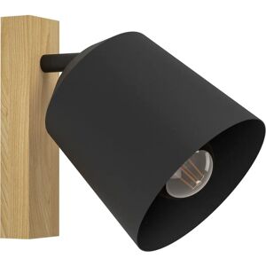 EGLO Cotorro Wandleuchte - E27, 40W, Schwarz & Holz EGLO Cotorro Wandleuchte - E27, 40W, Schwarz & Holz