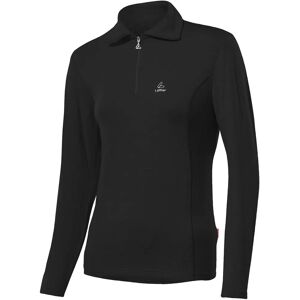Löffler Transtex Zip-Rolli Basic - Black - Slim Fit - Long Sleeve Shirt Löffler Transtex Zip-Rolli Basic - Black - Slim Fit - Long Sleeve Shirt