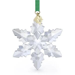 Swarovski Snowflake 2024 Ornament - Faceted, Green Ribbon Swarovski Snowflake 2024 Ornament - Faceted, Green Ribbon