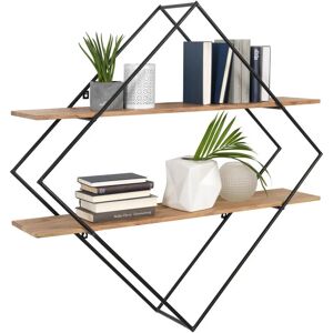 Ambia Home Nástěnná police z akácie - Moderní minimalistický design - 107x107x26 cm Ambia Home Nástěnná police z akácie - Moderní minimalistický design - 107x107x26 cm