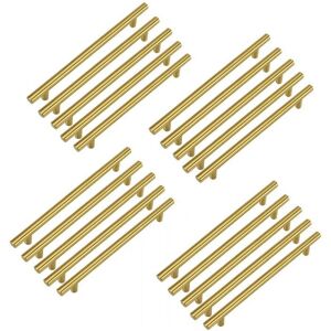 CYSLMUK 96 mm gebürsteter Messing Schrankgriff - rund - 20er-Pack CYSLMUK 96 mm gebürsteter Messing Schrankgriff - rund - 20er-Pack