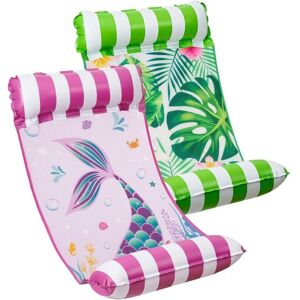 CYSLMUK - Hamaca de piscina 4 en 1 - 2 tumbonas inflables - Flotador de piscina CYSLMUK - Hamaca de piscina 4 en 1 - 2 tumbonas inflables - Flotador de piscina