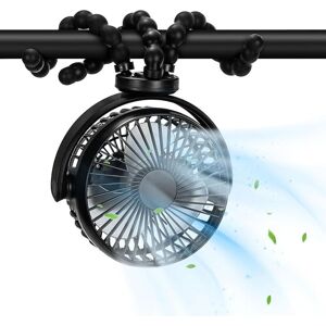 CYSLMUK - Ventilatore per passeggino - 360° rotation - 5200 mAh - Fan CYSLMUK - Ventilatore per passeggino - 360° rotation - 5200 mAh - Fan