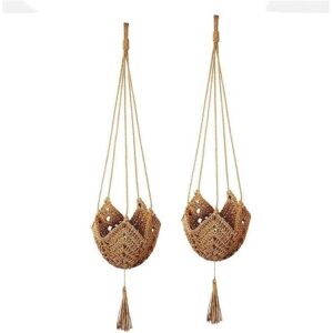 CYSLMUK - 2-piece handmade hanging planters - indoor/outdoor CYSLMUK - 2-piece handmade hanging planters - indoor/outdoor