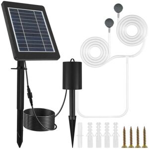 Bomba solar para estanque Cyslmuk - 3W, 3 modos, bomba de aire con tubo de oxígeno Bomba solar para estanque Cyslmuk - 3W, 3 modos, bomba de aire con tubo de oxígeno