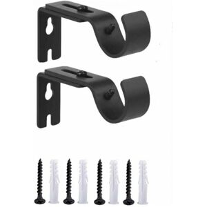 CYSLMUK - Wall Mount Brackets - Diameter 2.54 cm - Length 3–12 cm - Curtain Rod Brackets CYSLMUK - Wall Mount Brackets - Diameter 2.54 cm - Length 3–12 cm - Curtain Rod Brackets