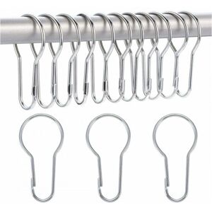 CYSLMUK - 40pc - Metal - Quick-release - Shower curtain rings CYSLMUK - 40pc - Metal - Quick-release - Shower curtain rings