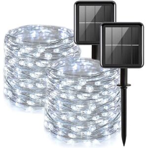 CYSLMUK - 2Pcs Solar String Lights - 12m - IP44 - Solar String Lights CYSLMUK - 2Pcs Solar String Lights - 12m - IP44 - Solar String Lights