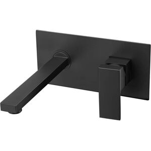 CYSLMUK - Grifo de lavabo de pared, cuadrado - Black Matte CYSLMUK - Grifo de lavabo de pared, cuadrado - Black Matte