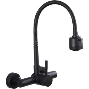 Cyslmuk - 304 Wall Faucet - Black - 360° - Wall Mount Faucet Cyslmuk - 304 Wall Faucet - Black - 360° - Wall Mount Faucet