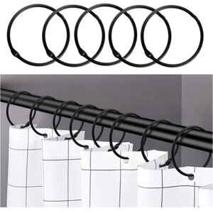 CYSLMUK - Nero - Black - Metal - Shower Curtain Rings CYSLMUK - Nero - Black - Metal - Shower Curtain Rings