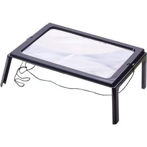 CYSLMUK - Lente d'ingrandimento 3x LED A4 - 4 LED Rettangolare - Magnifying Glass CYSLMUK - Lente d'ingrandimento 3x LED A4 - 4 LED Rettangolare - Magnifying Glass