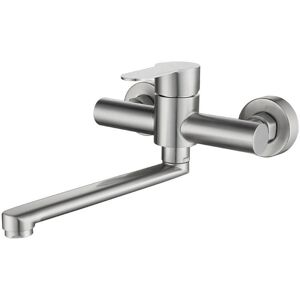 Cyslmuk Wall Kitchen Faucet - 360° Rotation Stainless Steel Adjustable Hot Cold Cyslmuk Wall Kitchen Faucet - 360° Rotation Stainless Steel Adjustable Hot Cold