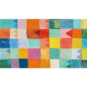 Sonnenstadt Fußmatte - Bunt, Rechteckig - Waschbar, Rutschfest - 70x120cm - Indoor Dekor Sonnenstadt Fußmatte - Bunt, Rechteckig - Waschbar, Rutschfest - 70x120cm - Indoor Dekor