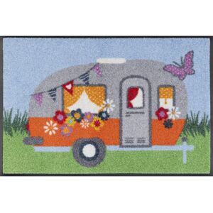 Kleen-Tex Happy Camping Washable Doormat - Blue, 40x60cm Kleen-Tex Happy Camping Washable Doormat - Blue, 40x60cm