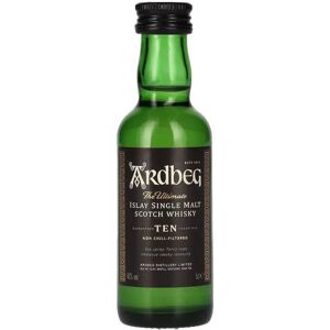 Ardbeg TEN Years Old Islay Single Malt Whisky - Krachtig, rokerig, 46% Vol., 0,05l Ardbeg TEN Years Old Islay Single Malt Whisky - Krachtig, rokerig, 46% Vol., 0,05l