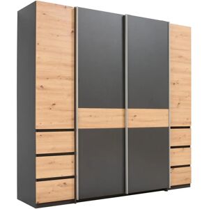 Carryhome Artisan Kleiderschrank - Graphitgrau und Eiche Carryhome Artisan Kleiderschrank - Graphitgrau und Eiche