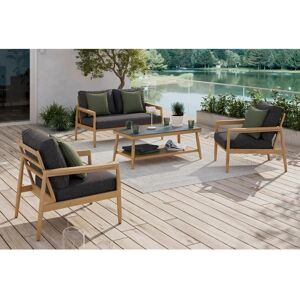 Ambia Garden Teak Look Lounge Set - 4 részes kerti garnitúra Ambia Garden Teak Look Lounge Set - 4 részes kerti garnitúra