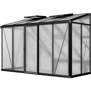 Invernadero adosado GFP 324x132cm - Aluminio - Antracita - Calidad superior Invernadero adosado GFP 324x132cm - Aluminio - Antracita - Calidad superior
