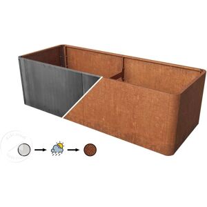 PRIMEYARD Corten Steel Raised Garden Bed - 200x80x80 cm - Rust Finish PRIMEYARD Corten Steel Raised Garden Bed - 200x80x80 cm - Rust Finish