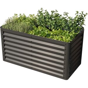 Cama de jardín elevada de acero PRIMEYARD - Gris antracita - 120x60x60 cm Cama de jardín elevada de acero PRIMEYARD - Gris antracita - 120x60x60 cm
