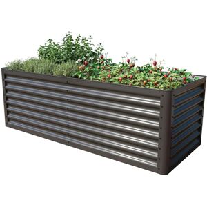 PRIMEYARD 180 x 75 x 60 cm Verhoogde tuinbed - Staal, Antracietgrijs PRIMEYARD 180 x 75 x 60 cm Verhoogde tuinbed - Staal, Antracietgrijs