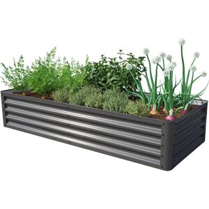 Cama elevada de jardín en acero PRIMEYARD 180x75x35cm - Diseño duradero Cama elevada de jardín en acero PRIMEYARD 180x75x35cm - Diseño duradero