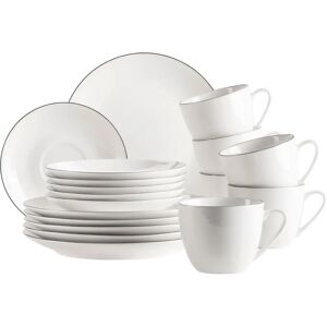 Mäser Felise Coffee Service - Porcelain, Black-White, 18 pcs Mäser Felise Coffee Service - Porcelain, Black-White, 18 pcs