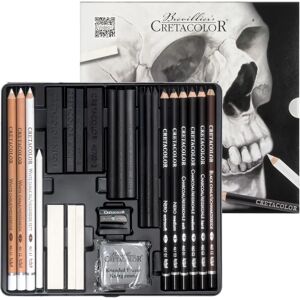 Brevillier's Cretacolor Schwarz-Weiß-Zeichenset 25-teilig - Zeichenkohle-Set Brevillier's Cretacolor Schwarz-Weiß-Zeichenset 25-teilig - Zeichenkohle-Set