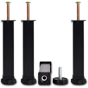 Pieds de Cadre de Lit MINKUROW - Réglables, Acier, Noir - Pieds de Lit - Publicité Pieds de Cadre de Lit MINKUROW - Réglables, Acier, Noir - Pieds de Lit - Publicité