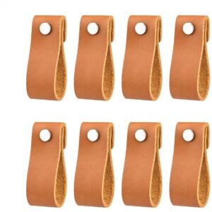 SERBIA - Leather Furniture Handle 8pcs - Cognac - 6x2 cm - Furniture Handle SERBIA - Leather Furniture Handle 8pcs - Cognac - 6x2 cm - Furniture Handle