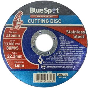 BlueSpot Metal Cutting Discs - 115mm Ultra Thin - Steel - 20 Pack BlueSpot Metal Cutting Discs - 115mm Ultra Thin - Steel - 20 Pack