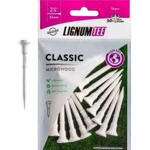 Lignum Golf Tee - 2 1/2 Zoll Weiß Pack of 16 Lignum Golf Tee - 2 1/2 Zoll Weiß Pack of 16