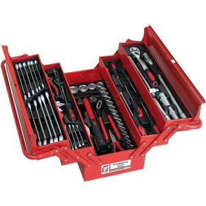 Holzmann WZK86CrV Værktøjskasse - 86-delt, Rød Metalboks Holzmann WZK86CrV Værktøjskasse - 86-delt, Rød Metalboks