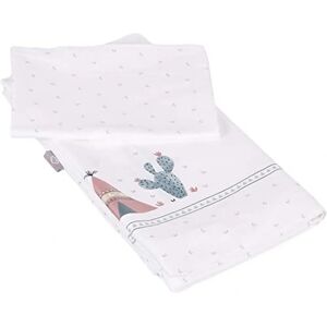 TRÄUMELAND Ropa de cuna - Verde (blanco, menta, marrón) - 100x135, 60x40 cm - Ropa de cama para bebé TRÄUMELAND Ropa de cuna - Verde (blanco, menta, marrón) - 100x135, 60x40 cm - Ropa de cama para bebé
