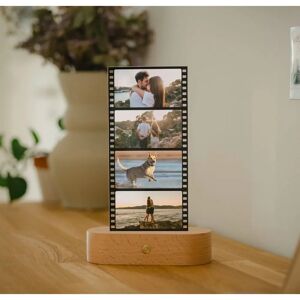 troppotogo Lampe LED personnalisée avec bande de film - Cadeau pour elle - Publicité troppotogo Lampe LED personnalisée avec bande de film - Cadeau pour elle - Publicité