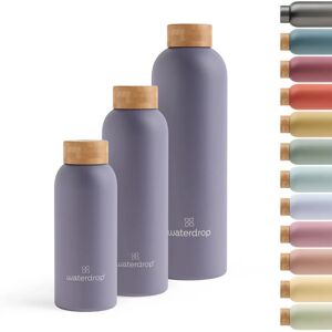 Waterdrop Bouteille Isotherme Inox Violet Mat 600 ml - Publicité Waterdrop Bouteille Isotherme Inox Violet Mat 600 ml - Publicité