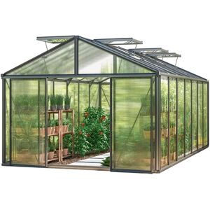 Szklarnia GFP antracytowa szara - 3,11x5,34m - Odporna na warunki pogodowe Szklarnia GFP antracytowa szara - 3,11x5,34m - Odporna na warunki pogodowe