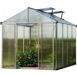 GFP 2,22x2,94m Polykarbonat Aluminium Drivhus - Værbestandig, Dobbeltvæg GFP 2,22x2,94m Polykarbonat Aluminium Drivhus - Værbestandig, Dobbeltvæg
