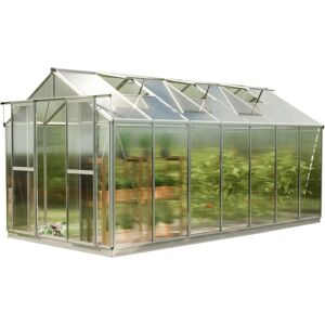 Serre GFP 259x449cm Polycarbonate Aluminium Imperméable - Vert - Publicité Serre GFP 259x449cm Polycarbonate Aluminium Imperméable - Vert - Publicité