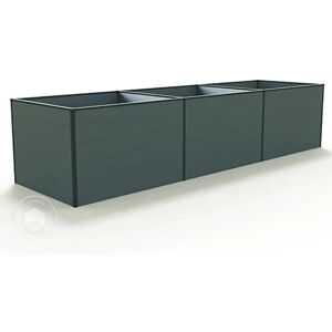 GFP Aluminium Raised Garden Bed - 1.5x3.51m, Anthracite - Waterproof GFP Aluminium Raised Garden Bed - 1.5x3.51m, Anthracite - Waterproof