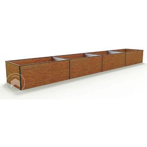 Légère de jardin en aluminium finition bois - 0,77x7,71m - Publicité Légère de jardin en aluminium finition bois - 0,77x7,71m - Publicité