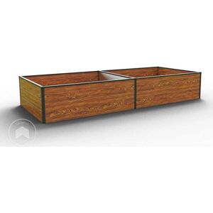 GFP Aluminium Raised Garden Bed - Wood Finish - 0.99x2.35m - Garden Bed GFP Aluminium Raised Garden Bed - Wood Finish - 0.99x2.35m - Garden Bed